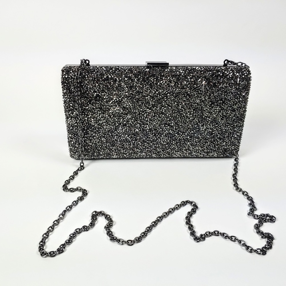 NWOT INC Luciee Shimmering Boxy Clutch with Chain